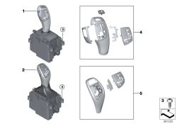 Repair kit f gear selector switch cover, Number 04 in the illustration
