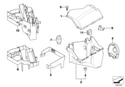 BMW original Tapa electronic-box 3er E90 (12901436443) (12901436443)