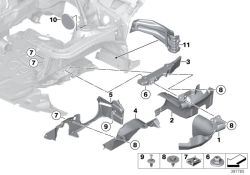 Original BMW Cover for steering assembly, lower right  (51757274862)