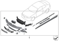 Original BMW Retrofit kit M Aerodynamics base package  (51952360363)