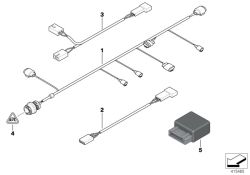 BMW original Conducto adaptador alarma habitáculo 3er E90 X1582-X1644 (61126944874) (61126944874)