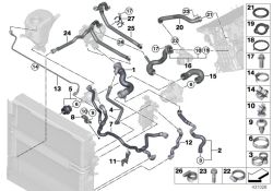 Original BMW Leitung Motorvorlauf-Kühlmittelpumpe  (11537613176)