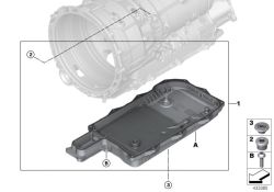 BMW original Juego cárter filt. ace. caja camb. aut. X1 E84 (24118632189) (24118632189)