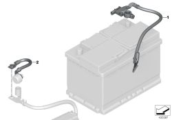 Câble batterie moins IBS d`origine BMW  (61216832700)