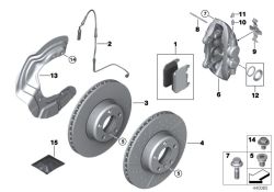Brake disc, lightweight, ventilated 370X30 (34106797606 - 563133JC-1)