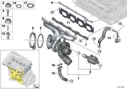 Turbocharger with exhaust manifold 