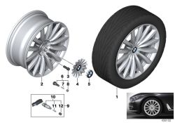 Original BMW Disc wheel, light alloy, Reflexsilber 8,5Jx19   ET:25 (36116861225)