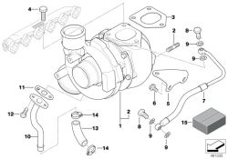 Kit de montaje del turbocompresor de gases de escape Value Parts (11652348492)