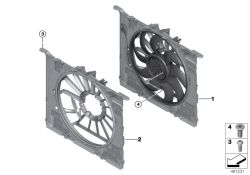Original BMW Fan cowl with acoustic ring 850W (17428638431)