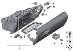 Opener glove box locking, Number 06 in the illustration