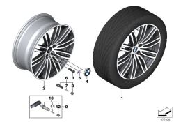Original BMW Disc wheel light alloy jet bl.sol.paint 9Jx19     ET:44 (36117856926)
