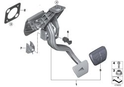 BMW original Mecanismo de pedales completo X1 E84 (35006861771) (35006861771)