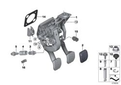 Original BMW Fusshebelwerk komplett  (35006867276)