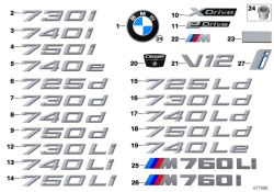 Sigle d`origine BMW 730Ld (51147376830)