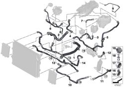 Flexible radiateur-vase d`expansion d`origine BMW  (17128620944)