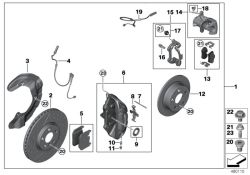 Sports brake retrofit kit, Number 01 in the illustration