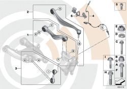 BMW original Kit de reparación travesaño 5er G30 VALUE LINE (33322450891) (33322450891)