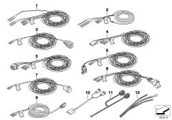 Original BMW Rep.cable for B-pillar sensor/ctrl unit  (61129130175)