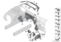 Original BMW Cover for steering assembly, front left AWD (51757347021)
