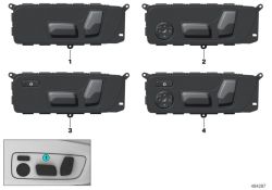 BMW original Interruptor reglaje asiento derecho X4 F26 (61319390118) (61319390118)