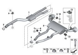 Halter Abgasanlage links 