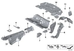 Aislamien.insonor.tunel delant.BMW X1 E84 37272328 (51487214727) (51487214727)