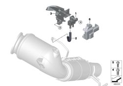 Holder for petrol particle filter sensor 