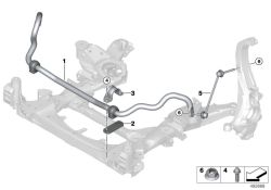 Original BMW Stabilizer front with rubber mounting  (31306870666)