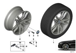 Disc wheel light alloy cerium grey 8Jx19 ET:27