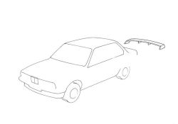 Original BMW installing set rear spoiler  (82119401427)